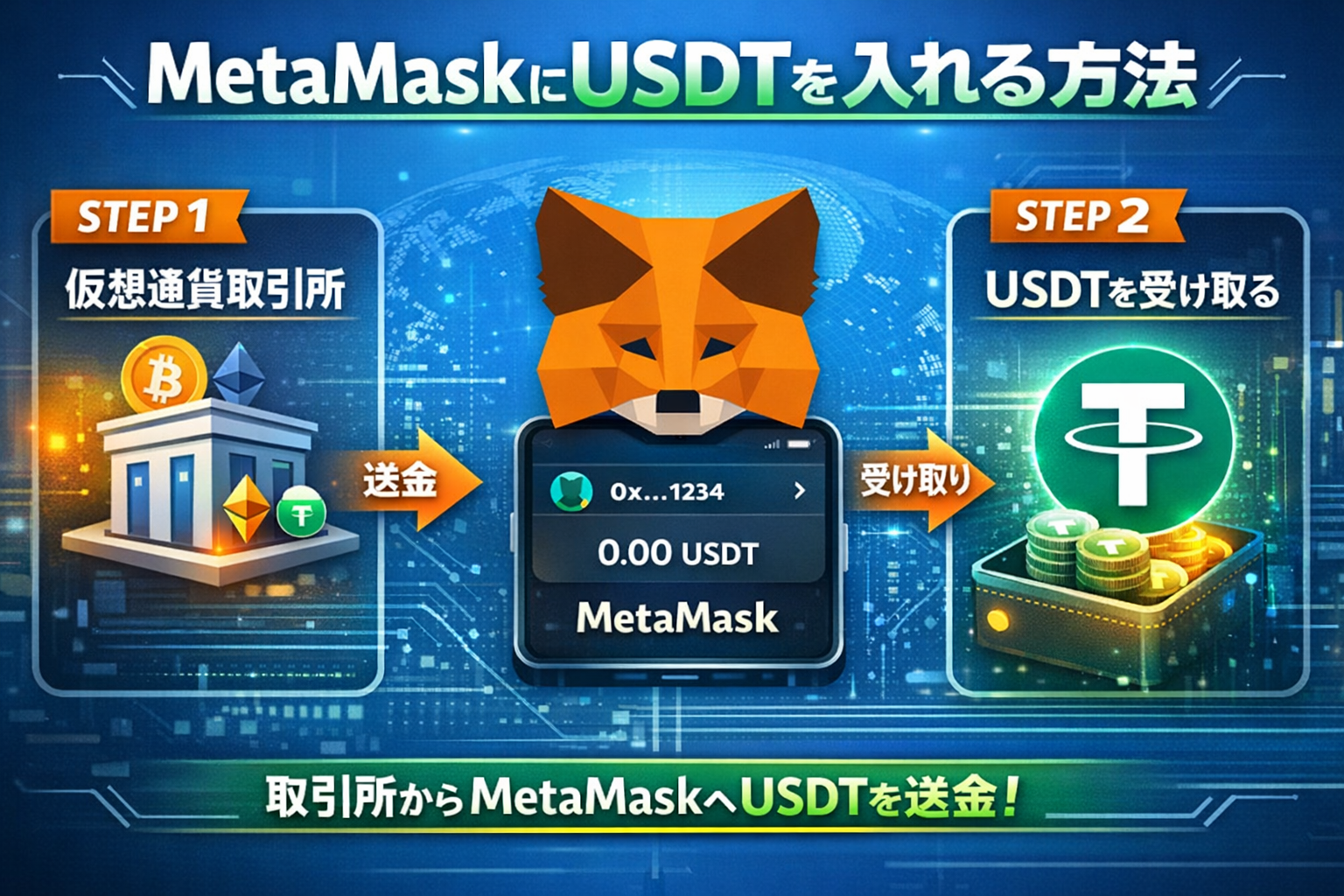 MetaMask（メタマスク）にUSDTを入れる方法を完全解説